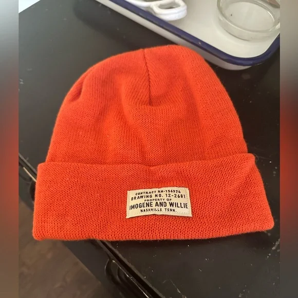 Imogene and Willie Orange Wool Watchcap Beanie - Picture 1 of 2